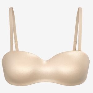Victoria's Secret BareLightly Lined Smooth Strapless/Convertable Nude Bra (34C)